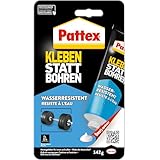 Pattex Montagekleber Kleben statt Bohren Wasserresistent, Kraftkleber für innen & außen, universell einsetzbarer Baukleber, Kleber mit hoher Festigkeit, weiß, 1 x 142g