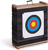 YAK Archery Zielscheibe für Bogenschießen ab 2022 verbesserte Bearbeitung wechselbaren Lamellen 60x60x20cm