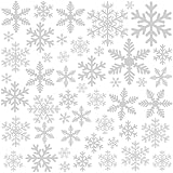 YIHELU 155 PCS Fensterbilder Weihnachten Weiß Schneeflocken Selbstklebend Fensterdeko Doppelseitige Wiederverwendbare PVC Aufkleber Fensterdeko für Weihnachts und Winter Dekoration