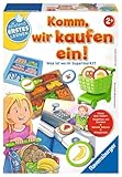 Ravensburger 24721 - Komm, wir kaufen ein! - Lernspiel für die Kleinen - Zuordnungsspiel für Kinder ab 2 Jahren, Spielend erstes Lernen für 1-4 Spieler, Yellow