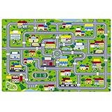 YQOPDEBD Spielteppich, Autoteppich mit Stadtmotiv, Straße für kreatives Spielen, Straßenteppich mit detailliertem Design, Spielteppich Bauernhof als Alternative, Auto Teppiche für Innenräume