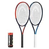 HEAD Ti Titanium Tennisschläger Twin Set inkl. Schutzhüllen und 3 Tennisbällen