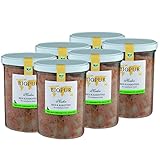 BIOPUR Bio Hundefutter Huhn, Reis & Karotten für Hunde 6x370g