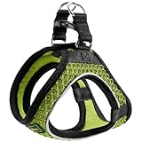 HUNTER HILO COMFORT Geschirr für kleine Hunde mit Netzmaterial und reflektierenden Elementen, limette, S