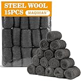 Stahlwolle 0000 Gegen Mäuse Vertreiben - MAQIHAN 15 Stück Metal Polish Stahlwolle Fein 0000 Gegen Ratten Steel Wool 0000 Eisenwolle Nagerschutz Bauschaum