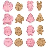 Weihnachtsausstecher, Ausstechförmchen Weihnachten, 8 PCS Weihnachten Keksausstecher,Plätzchenformen für Kinder,Fondant Ausstechformen,Cookie Cutter, Cookie Backen Form,Kinder Backen Küche Zubehör