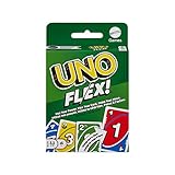 Mattel Games Uno Flex, Uno Kartenspiel für die Familie, mehr Abwechslung durch Powerkarten, Perfekt als Kinderspiel, Reisespiel oder Spiel für Erwachsene, für 2-10 Spieler, ab 7 Jahren, HMY99