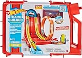 Hot Wheels Autorennbahn Benzinkanister, Stunt-und Rennaction für Spielzeugautos, mit Looping Track, Aufbewahrungsbox, Auto Spielzeug, Spielzeug ab 6 Jahre, HDX78