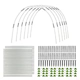 TUIBEIDAMAI Tunnelbogen Für Hochbeet,Pflanztunnel Bögen,50PCS Bögen für Folientunnel,Folientunnel Für Hochbeet,Gartentunnel Bögen,Gewächshaus Reifen,Gartenreifen,Gewächshausreifen Hochbeet