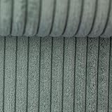 Polsterstoff Möbelstoff Cord-Samt Taschenstoff WANJA | grob gerippt | Abriebfestigkeit 90.000 Zyklen | 17 Farben (mint)