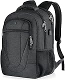 BIKROD Rucksack Herren, Schulrucksack Jungen Teenager, Wasserdichtem Schule Rucksack 15.6 Zoll Laptop Rucksack mit USB Ladeanschluss, Backpack für Arbeit Reisen Wandern mit Anti Diebstahl Tasche