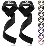 MERCURYAL Zughilfen Krafttraining Lifting Straps - Bodybuilding, Fitness - Kreuzheben Gurte - Profi Lifting Straps - für Frauen und Männer - Lifting Straps - Gym Zubehör (Schwarze)