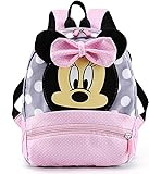 Minnie Rucksack, Minnie 3D-Gedruckte Rucksäcke Anime Thema Kinderrucksäcke Cartoon Einstellbare wasserdichte Schulrucksack Modeaccessoire Rucksack für Kinder Schule Reisetasche Kindergarten Bewegung