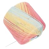 Zerodeko Baumwollgarn 133m Farbverlauf Häkelgarn Rolle Dickes Garn für Herbst und Winterkleidung Selbstgemacht Pullover Mützen Handstrickgarn