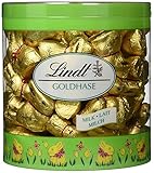 Lindt Schokolade Mini GOLDHASEN | 700 g Köcher | 70 x 10 g Mini GOLDHASEN | Vollmilchschokolade im Köcher | Osterschokolade | Schokoladengeschenk | Schokoladenhasen | Osterhase