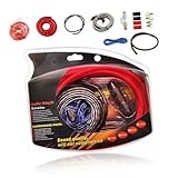 Homoyoyo Gauge Auto Kabelsatz mit Sicherungshalter Komplettes Car Amplifier Wiring Kit für Mono Subwoofer Einfache Installation Kompatibel für Kfz Audio Systeme