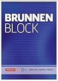 Baier & Schneider Brunnen 1052757 Briefblock / Schreibblock / Der Brunnen Block (A4, liniert, 50 Blatt, 70 g/m², 2-fach gelocht)