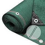 VOUNOT® Zaunblende 1×20m, Sichtschutz Zaun 230 g/m² HDPE Schattiernetz, Windschutz UV-resistent Reißfest, mit Löcher und Kabelbinder, Grün