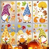 Fensterbilder Selbstklebend Herbst, Fensterbilder Herbst Kinder, Herbstdeko, Fensterbilders Kinder Statisch & Doppelseitige & Wiederverwendbare für Erwachsene Kinderzimmer Cafe