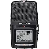 Zoom H2n Handy Recorder, 5 integrierte Mikrofone für X/Y und Mid-Side 2/4-Spur Stereo und Surround-Aufnahmen, für Live-Musik, Podcast, Streaming, Content, Recording, schwarz