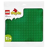 LEGO 10980 DUPLO Bauplatte in Grün, Grundplatte für DUPLO Sets, Konstruktionsspielzeug für Kleinkinder, Mädchen und Jungen