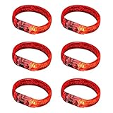 Buntes LED-Armband für Nachtveranstaltungen, Partys und Nachtveranstaltungen, mehrfarbiges LED-Armband mit dunklem Armband, 6 Stück
