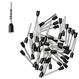 Aderendhülsen 1,50mm², schwarz, isoliert, Hülsenlänge 18mm, Gesamtlänge 25,2mm, 50 Stück