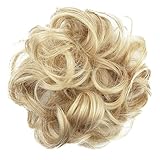 CAISHA Haarteil Haargummi Hochsteckfrisuren Brautfrisuren Voluminös Gelockt Unordentlich Dutt Kunstfaser DM15cm Blond Mix G28A