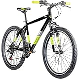 Galano GA260 26 Zoll Mountainbike Hardtail MTB Fahrrad 21 Gang Mountain Bike (schwarz/grün, 46 cm)