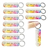 SJUIEO 10er-Pack Einkaufswagen-Token-Schlüsselanhänger, leicht zu tragen, Acrylmaterial, abnehmbarer Token, Danke für alles, geeignet als Geschenk für Verwandte, Kollegen, Freunde, Lehrer, Mitarbeiter