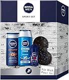 NIVEA MEN Sport Geschenkset, Geschenk für Männer mit Pflegedusche, Shampoo, Antitranspirant und Faszienball, Set für den gepflegten Mann