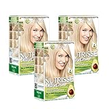 Garnier Nutrisse Pflegende Intensivtönung mit nährenden Fruchtölen, Coloration mit 8 Wochen Halt, Farbsensation Haarfarbe, 10.1A Extra Kühles Blond