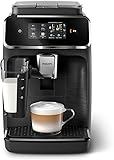 Philips 2300 Series Kaffeevollautomat - 4 Getränke, Modernes Farb-Touchscreen-Display, LatteGo-Milchsystem, SilentBrew, 100% Keramikmahlwerk, AquaClean Filter. Mattschwarz (EP2330/10)