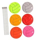 MUSISALY 6st Volleyball Reflektierender Anhänger Warnende Reflektierende Schlüsselanhänger Heimtrainer Stylische Schlüsselanhänger Kleine Fahrradreflektoren Rucksackreflektoren Warnung PVC