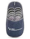 ONVAYA® ABS Gästepantoffel | Willkommen Grau | 6er Set | Antirutsch Sohle | Hausschuhe | Filzpantoffel | Gr. 36-45 Gästehausschuhe