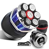 Ordele Elektrischer Rotationsrasierer für Herren, 2025 Upgrade 7D schwimmender elektrischer Rasierer mit LED-Display, IPX7 wasserdicht, Typ-C Schnellladung, magnetische Köpfe
