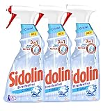 Sidolin Cristal, Glasreiniger 3x Sprühflasche, für einen perfekten Glanz und gegen Mikrorisse (3x500ml)