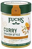 Fuchs Gewürze - Curry English Style - Gewürz für Currywurst, Saucen oder würzige Butter - natürliche Zutaten - 60 g in wiederverwendbarer, recyclebarer Dose