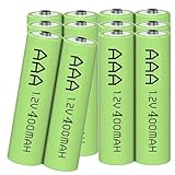 12 Packungen 1,2 V AAA 400 mAh Ni-MH wiederaufladbare Batterien für Garten Landschaftsbau Solarleuchten (AAA-Größe Zelle)