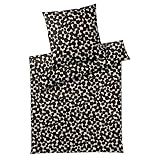 elegante Mako-Satin Bettwäsche Pebbles schwarz Kissenbezug einzeln 40x80 cm