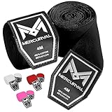 MERCURYAL Premium 4m Boxbandagen mit Daumenschlaufe - Bandagen Boxen - Boxbandagen Herren - Box Bandagen - Boxing Wraps - Boxbandage Hand für Boxen Kickboxen,MMA Boxen Muay Thai, Thaiboxen