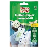 Nexa Lotte Motten-Papier Lavendel-Öl, schützt Kleider effektiv bis zu 6 Monate vor Kleidermotten, 1x12 Streifen