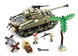Schlacht um Tobruk WWII (790 Teile) [B0713], Spielset Klemmbausteine, Soldaten, mit Spielfigur, Army WWII, Sluban SL95583