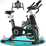 Heimtrainer Fahrrad, Advamsoler Spinning Bike Indoor Hometrainer Fahrrad mit Silent Belt Drive, LCD-Monitor für Cardio-Workout-Training im Heim-Fitnessstudio, 160 kg Belastbar