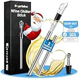 Weinkühlstab 4er Set | weinkühler stab mit Ausgießer gift for men | Praktisches Weinzubehör für Weinliebhaber, Weinkühler Set Geschenk für die meisten Flaschen