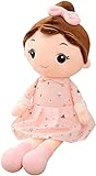 zingking Kuschelpuppe Weiche Stoffpuppe, 45CM Mädchen Plüschpuppe Gefüllte Puppen mit Kleidung Haaren Niedliches Prinzessin Fee Stofftier Fee Spielzeug Weihnachten Geschenk Für Baby Kinder