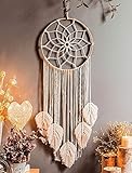 Nice Dream Makramee Traumfänger Gross Wandbehang Handgemachte Traumfänger Boho Quasten für Schlafzimmer Wohnzimmer Dekoration Ornament Geschenk
