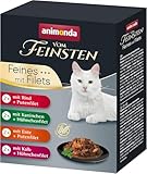 animonda vom Feinsten Katzennassfutter Selection mit Filets, 8 Portionsbeutel (8 x 85 g), getreidefreies Katzenfutter nass ohne Zucker, mit fleischigen Zutaten, Sortenmix