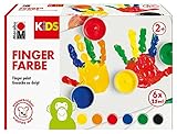 Marabu 0303000050800 - KiDS Fingerfarben-Set mit 6...