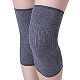 1 Paar Kaschmir Kniewärmer für Damen Herren Winter Warme Knieschoner Rutschfest Kniebandage Elastisch Knieschützer für Fußball Tanzen Yoga Indoor Sport Thermo Kniekompression Ärmel für Frauen Männer